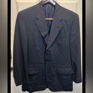 Samuelsohn for Nordstrom Men's Blue Wool Suit Jacket Blazer 42L - Made in Canada